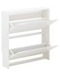 GFW NRG2TSWHT NARROW HIGH GLOSS 2 TIER SHOE CABINET WHITE