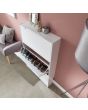 GFW NRG3TSWHT NARROW HIGH GLOSS 3 TIER SHOE CABINET WHITE