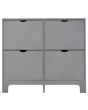 GFW NRW2TSGRY NARROW 4 DRAWER SHOE CABINET GREY