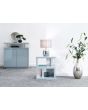 GFW POLSDTGRY POLAR HIGH GLOSS LED SIDE TABLE GREY