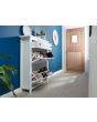 GFW SHOECABWH DELUXE TWO TIER SHOE CABINET WHITE