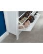 GFW SHOECABWH DELUXE TWO TIER SHOE CABINET WHITE