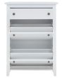 GFW SHOECABWH DELUXE TWO TIER SHOE CABINET WHITE