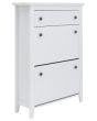 GFW SHOECABWH DELUXE TWO TIER SHOE CABINET WHITE