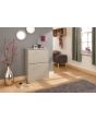 GFW STG2TSGRY STIRLING TWO TIER SHOE CABINET GREY