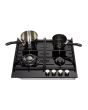 Teknix SCGH91BG 5 Burner 90Cm Gas On Glass Hob
