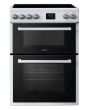 Teknix TKED64W 60Cm Ceramic Double Oven Cooker White