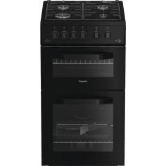 Hotpoint Hotpoint HTG5GCB Freestanding 50cm Gas Cooker - Black