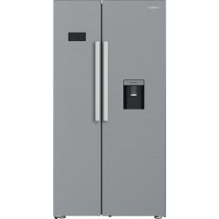 Hotpoint HPG26583WXP4UK Freestanding American Fridge Freezer with FreshShield - Inox