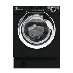 Hoover HBDS 485D1ACBE-80 H-WASH&DRY 300 LITE Integrated Washer Dryer, 8/5kg Capacity, 1400rpm, E/C Energy Rated - Black & Chrome