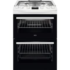 AEG CGX6130ACW 60cm Double Oven Gas Cooker - White
