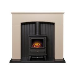 48' Derwent Fire Surround Cream And Black