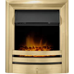 Aurora Borealis Inset Electric Fire Antique Brass