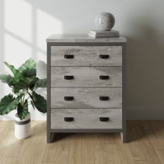 GFW BOS4DCGRY BOSTON 4 DRAWER CHEST GREY