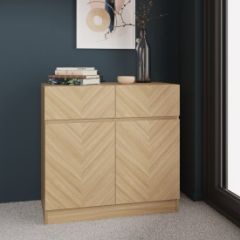 GFW CATCSBOAK CATANIA COMPACT SIDEBOARD EURO OAK