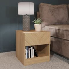 GFW CATLAMOAK CATANIA LAMP TABLE EURO OAK
