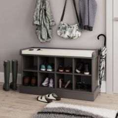 GFW KEMSHBGRY KEMPTON SHOE BENCH GREY