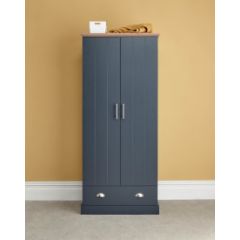 GFW KEN21WSBL KENDAL 2 DOOR 1 DRAWER WARDROBE SLATE BLUE