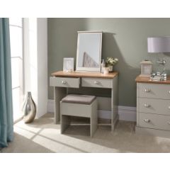 GFW KENDTSGRY KENDAL DRESSING TABLE WITH STOOL GREY