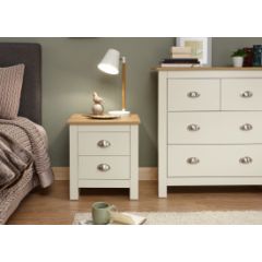 GFW LAN2DBCRM LANCASTER 2 DRAWER BEDSIDE CREAM