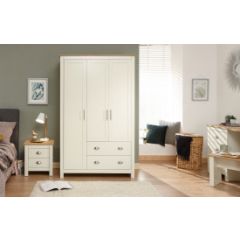 GFW LAN32WCRM LANCASTER 3 DOOR 2 DRAWER WARDROBE CREAM