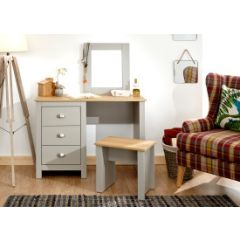 GFW LANDTSGRY LANCASTER DRESSING TABLE SET GREY