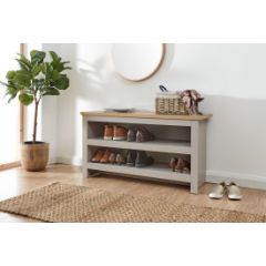 GFW LANSSBGRY LANCASTER SIMPLE SHOE BENCH GREY