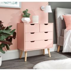 GFW NBG22CCPK NYBORG 2+2 DRAWER CHEST CORAL PINK