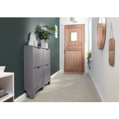 GFW NRW2TSGRY NARROW 4 DRAWER SHOE CABINET GREY