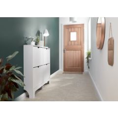 GFW NRW2TSWHT NARROW 4 DRAWER SHOE CABINET WHITE