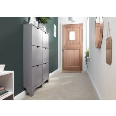 GFW NRW3TSGRY NARROW 6 DRAWER SHOE CABINET GREY