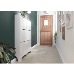 GFW NRW3TSWHT NARROW 6 DRAWER SHOE CABINET WHITE