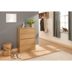 GFW STG2TSOAK STIRLING TWO TIER SHOE CABINET OAK