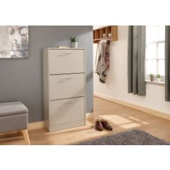 GFW STR3TSGRY STIRLING THREE TIER SHOE CABINET GREY