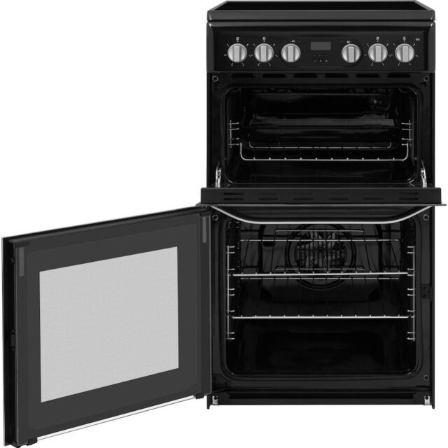 Hotpoint HD5V93CCB/UK Electric Freestanding 50cm Double Cooker - Black