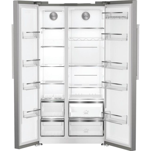 Hotpoint HPG26592XP4UKWR Freestanding American Fridge Freezer with EvenFlow - Inox
