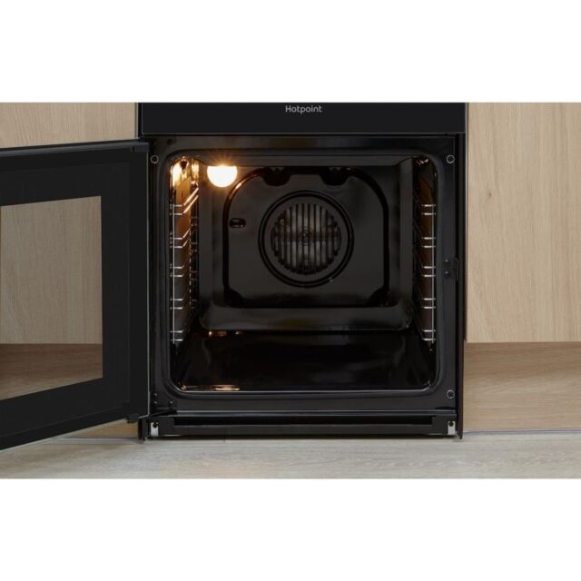 Hotpoint HD5V93CCB/UK Electric Freestanding 50cm Double Cooker - Black