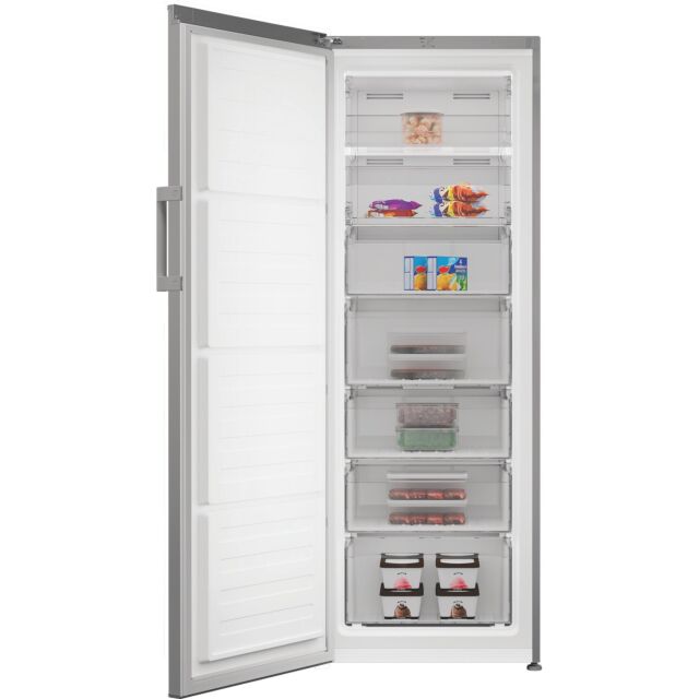 Indesit MFINF1292S4UK 256L Freestanding Frost Free Tall Freezer - Silver
