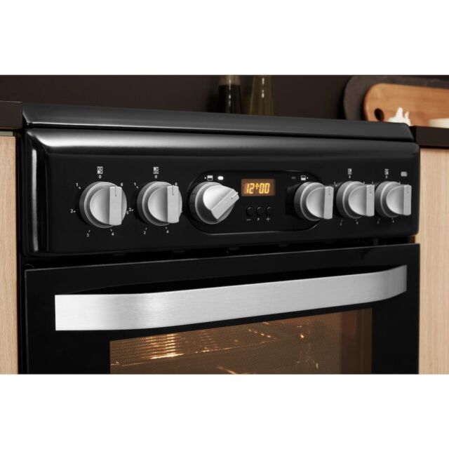 Hotpoint HD5V93CCB/UK Electric Freestanding 50cm Double Cooker - Black