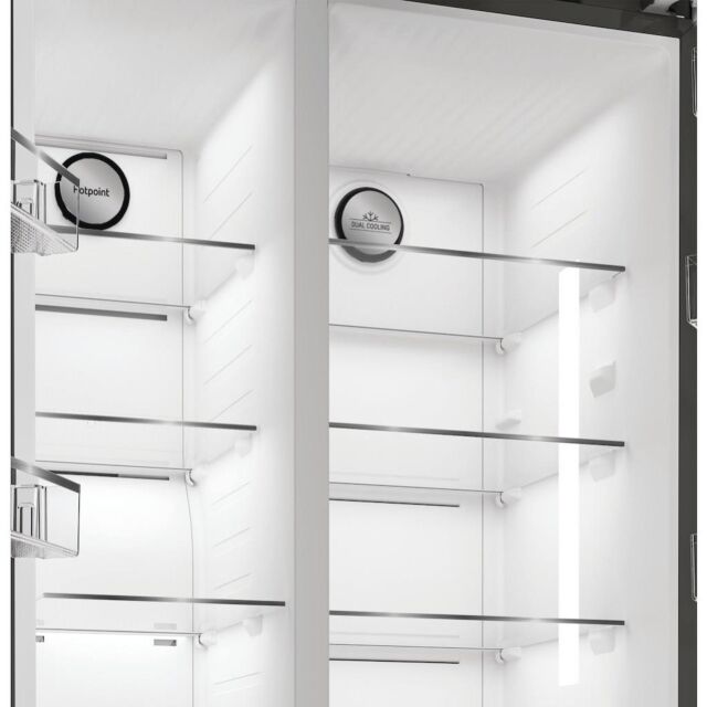 Hotpoint HPG26592XP4UK Freestanding American Fridge Freezer with EvenFlow - Inox