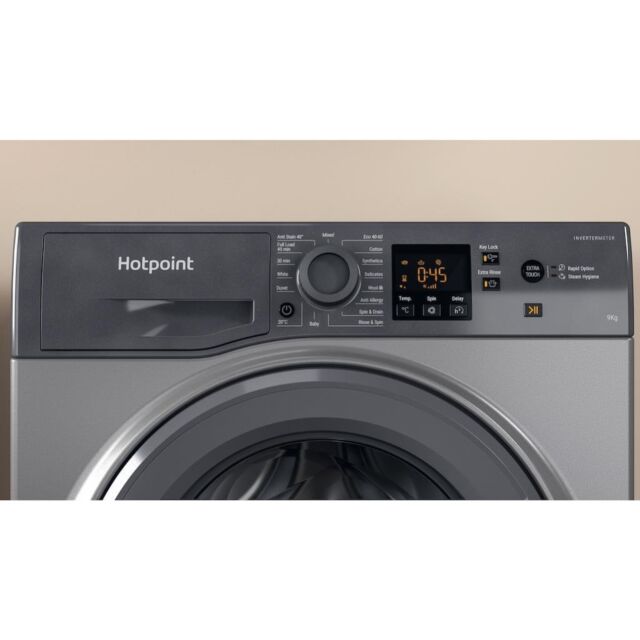 Hotpoint NSWF 946 GG UK Anti-Stain 9kg 1400rpm Washing Machine - Graphite