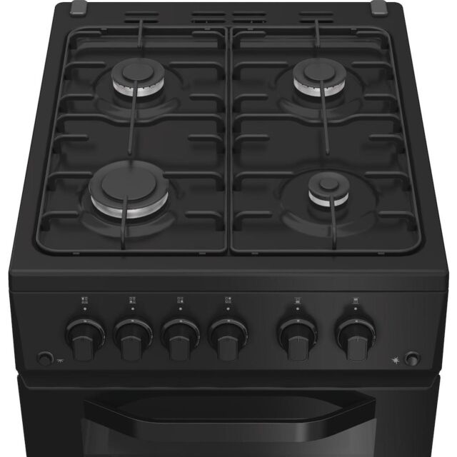 Hotpoint Hotpoint HTG5GCB Freestanding 50cm Gas Cooker - Black
