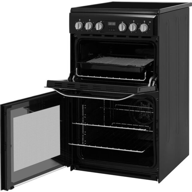 Hotpoint HD5V93CCB/UK Electric Freestanding 50cm Double Cooker - Black
