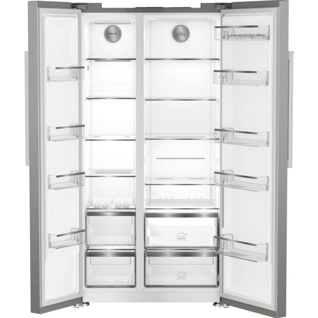 Hotpoint HPG26592XP4UK Freestanding American Fridge Freezer with EvenFlow - Inox
