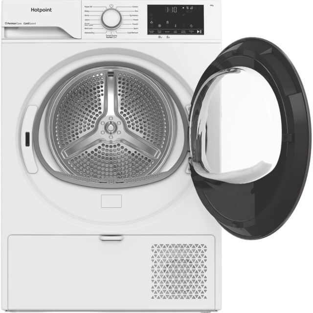 Hotpoint CHSD84MWWUK 8kg Heat Pump Tumble Dryer with ColdGuard - White