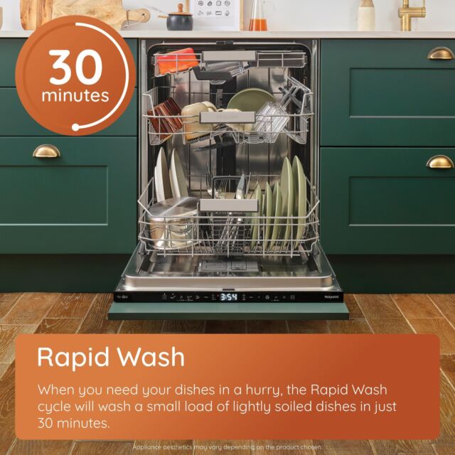 Hotpoint HP2IFC14BN6UK 14 Place Setting Integrated Full Size Dishwasher with ActiveDry
