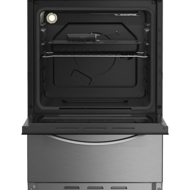 Indesit I5G3PMX Freestanding 50cm Single Gas Cooker - Stainless Steel
