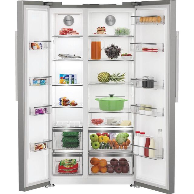 Hotpoint HPG26592XP4UK Freestanding American Fridge Freezer with EvenFlow - Inox