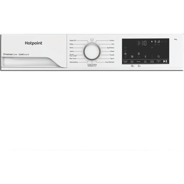 Hotpoint CHSD84MWWUK 8kg Heat Pump Tumble Dryer with ColdGuard - White
