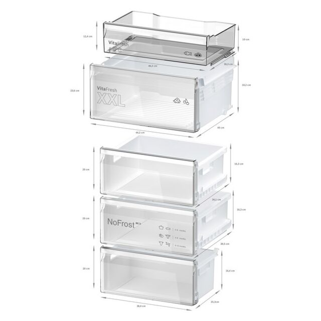 Bosch KGN39VXBT, Free-standing fridge-freezer with freezer at bottom